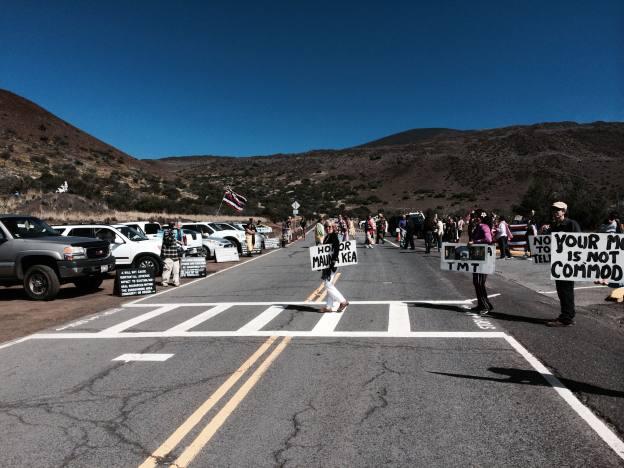 The protesters opted for a slow-down rather than starting right into a blockade