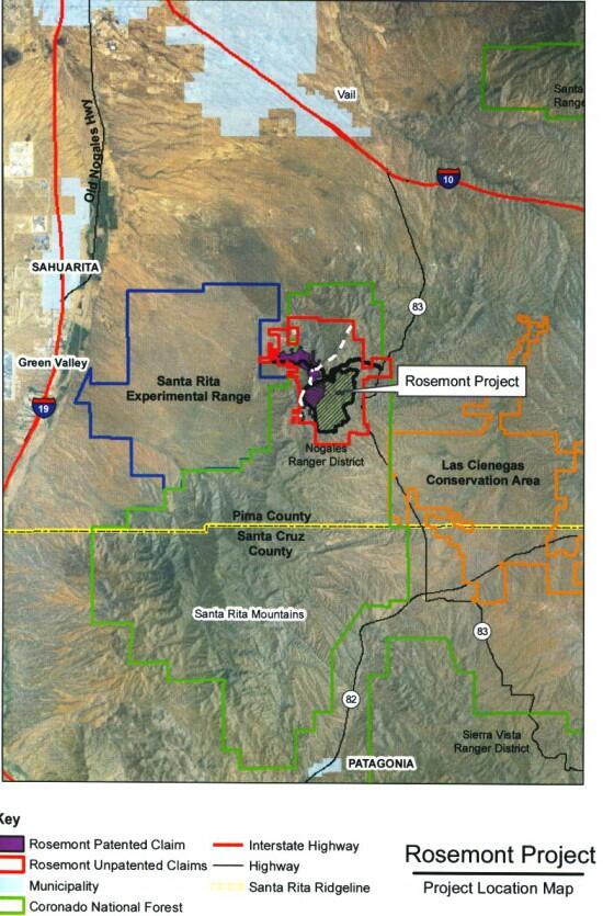 Rosemont Mine Map